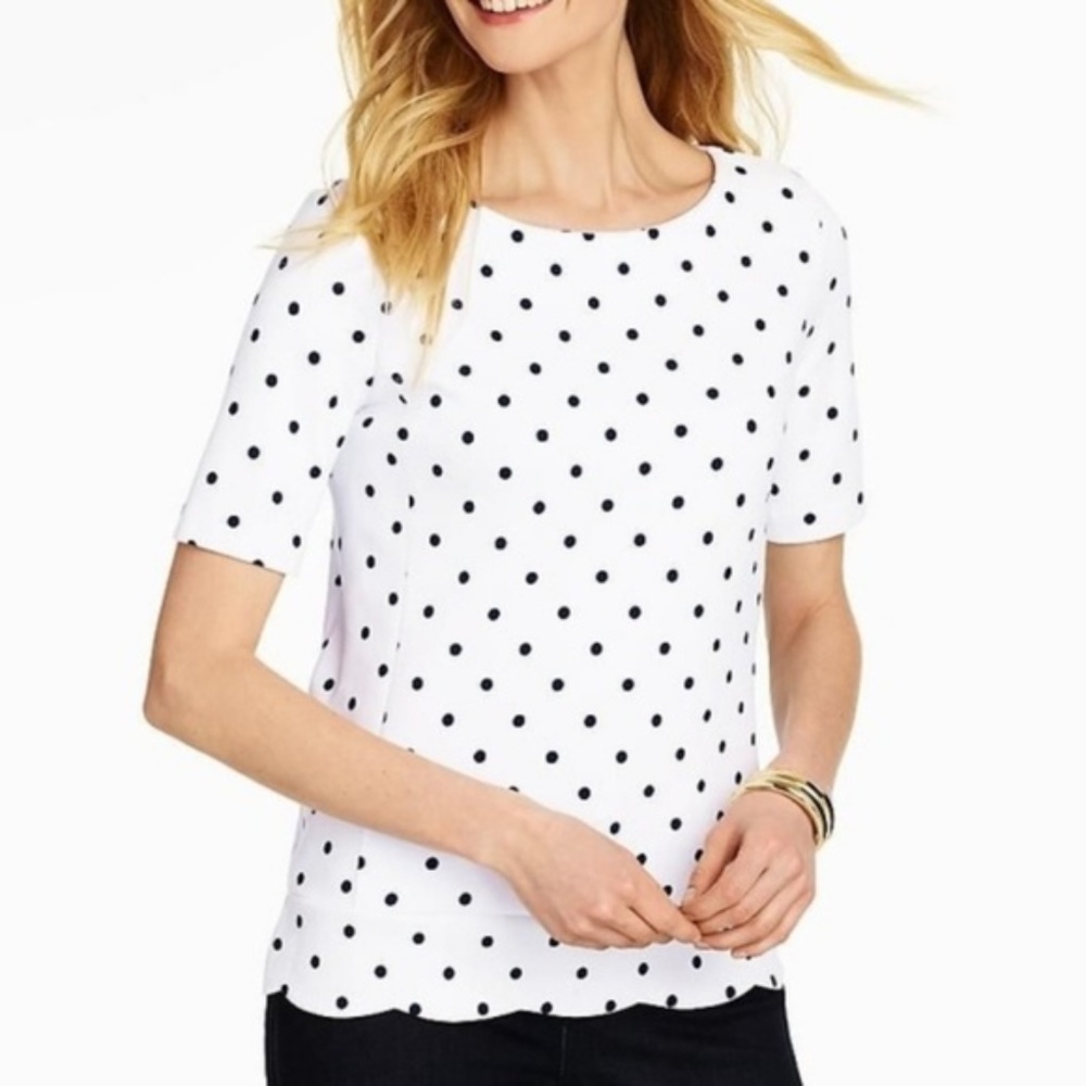 Talbots Plus Size Polka Dot Blouse